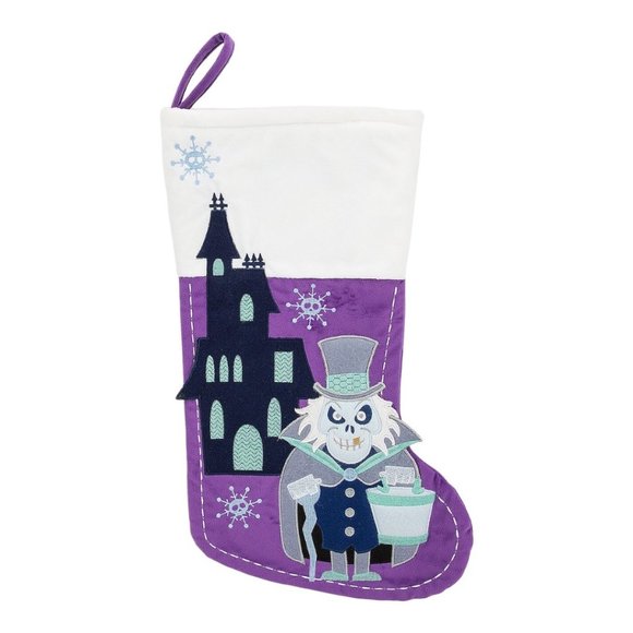 Disney Parks Haunted Mansion Hatbox Ghost Holiday Christmas Stocking - Picture 1 of 5